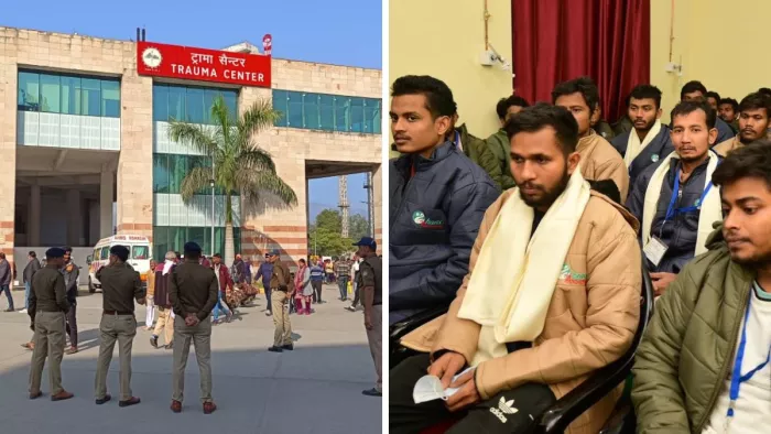 श्रमिकों की प्राथमिक जांच के पश्चात एम्स अस्पताल प्रशासन ने श्रमिकों का हेल्थ बुलेटिन जारी किया।