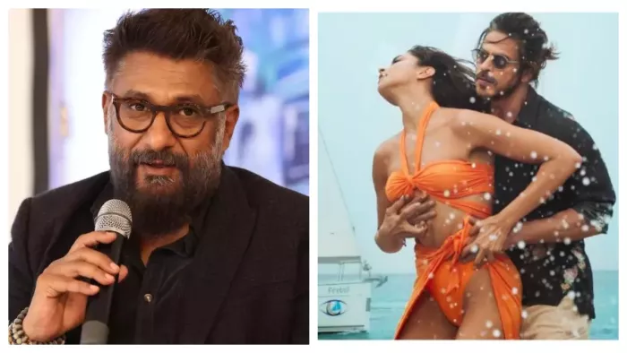 Vivek Agnihotri Brutally trolled for issuing warning on Shah Rukh khan Deepika padukone Besharam Rang Row