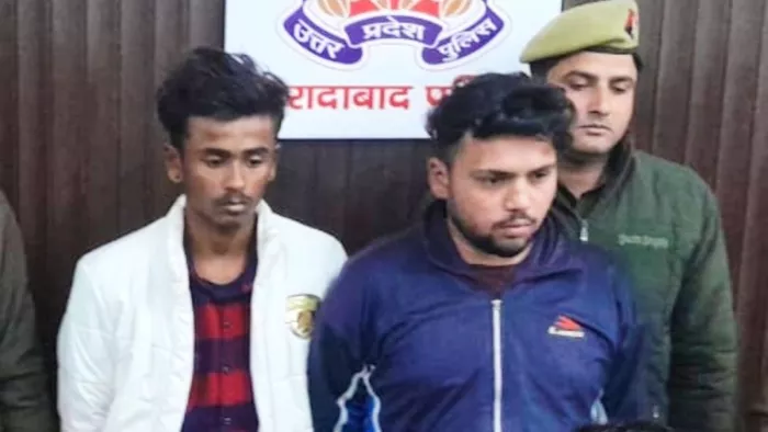 भोजपुर पुलिस द्वारा मोहित सैनी और ओमकार शर्मा गिरफ्तार। जागरण
