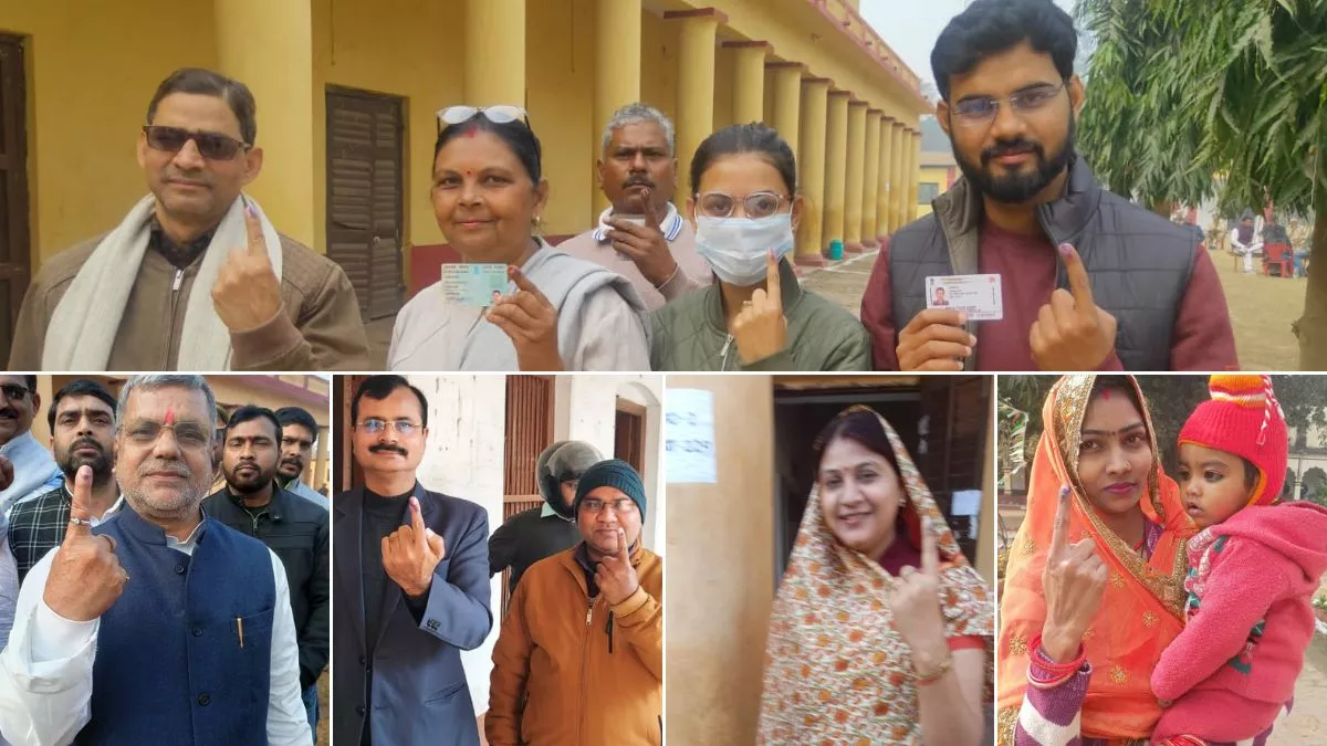 देवरिया के ब्लाक मुख्ययालय पथरदेवा पर सुरक्षा के बीच स्नातक एमएलसी चुनाव के लिए मतदान जारी। -जागरण