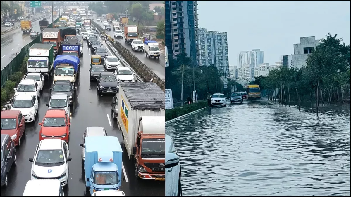 22 MM बारिश के बाद बिगड़े शहर के हालात, दिल्ली-जयपुर हाईवे सहित कई जगहों पर लगा जाम