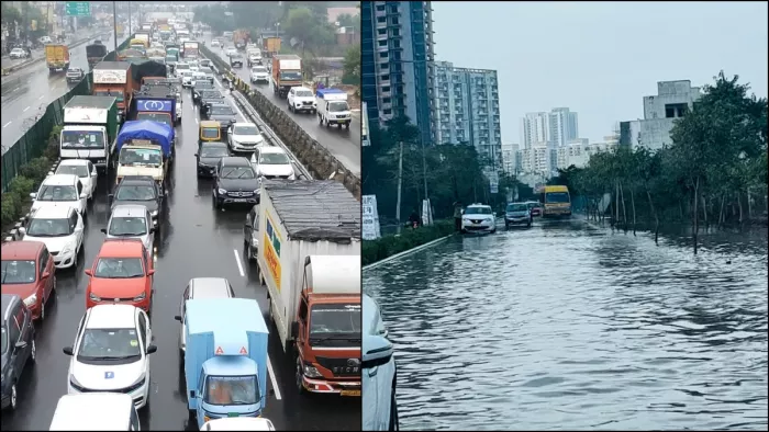 22 MM बारिश के बाद बिगड़े शहर के हालात, दिल्ली-जयपुर हाईवे सहित कई जगहों पर लगा जाम