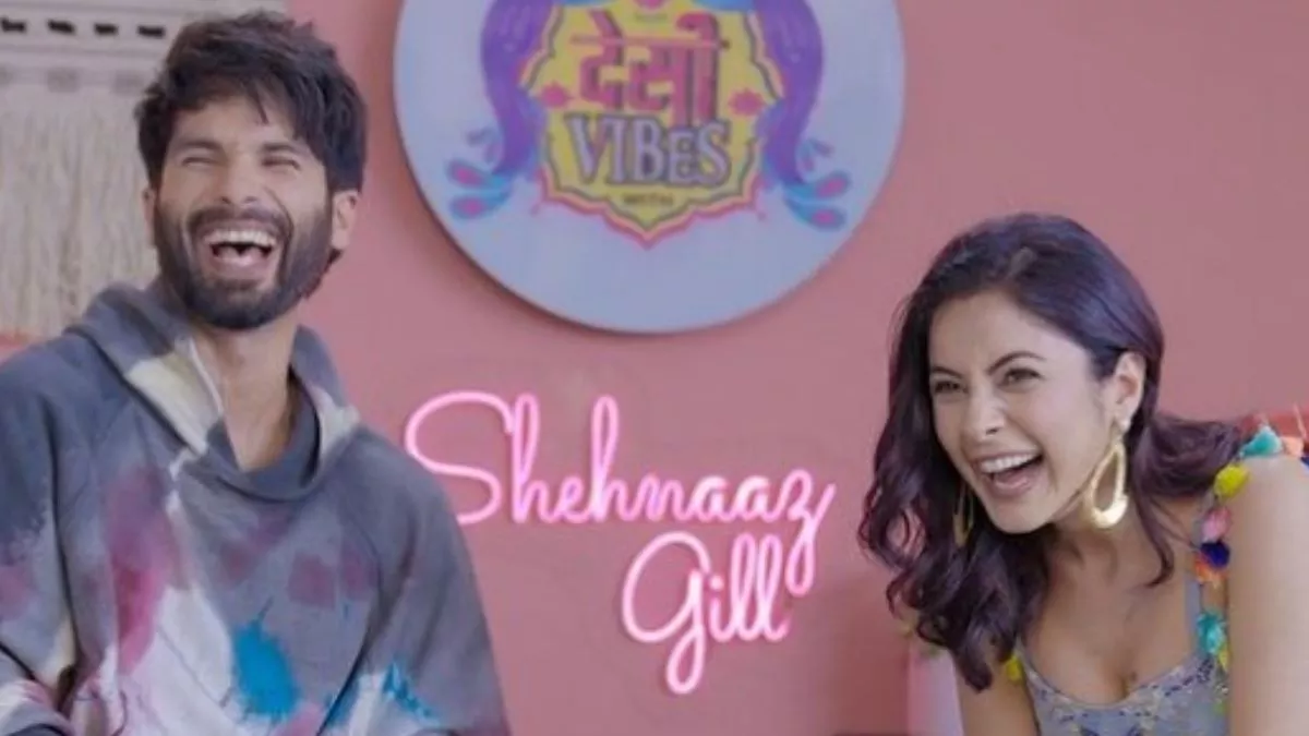 Still Image of Shahid Kapoor and Shehnaaz Gill From Desi Vibes with Shehnaaz Gill