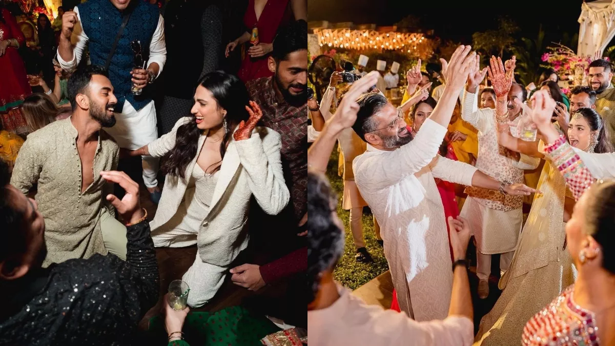 Suniel Shetty, Suniel Shetty Athiya Shetty, Rahul And Athiya Shetty, KL Rahul Athiya Shetty New Wedding Photos, Suniel Shetty Dance
