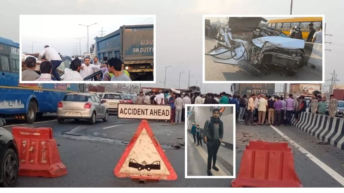 Delhi-Meerut Expressway पर ट्रक में घुसी कार