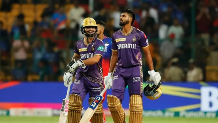RCB vs KKR: कप्तान श्रेयस अय्यर ने की रसेल और नरेन की तारीफ।