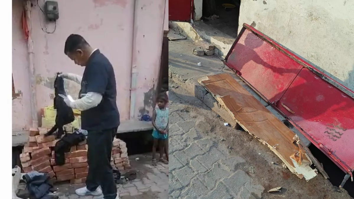 Shahjahanpur News : धमाके से दहला सफाईकर्मी का घर, 5 लोग घायल- लोहे का दरवाजा टूटकर सड़क पर गिरा; फोरेंसिक टीम मौके पर