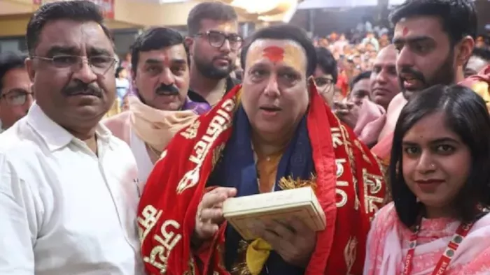उज्जैन में अभिनेता गोविंदा (फोटो क्रेडिट- एक्स)