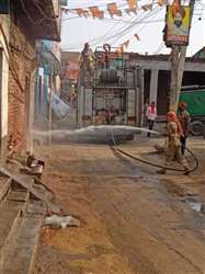 बड़कागांव के हरली गांव को किया गया सैनिटाइज