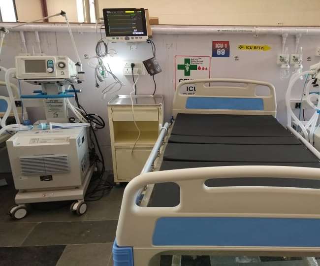 अवध शिल्प ग्राम प्रांगण में डीआरडीओ 400 बेड का कोविड अस्पताल का निर्माण करा रही है।