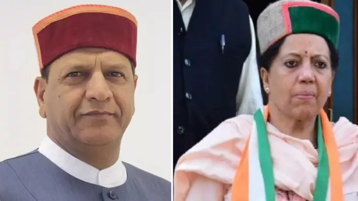 हिमाचल प्रदेश उपचुनाव: डॉ. राजीव बिंदल और प्रतिभा सिंह। (फाइल फोटो)