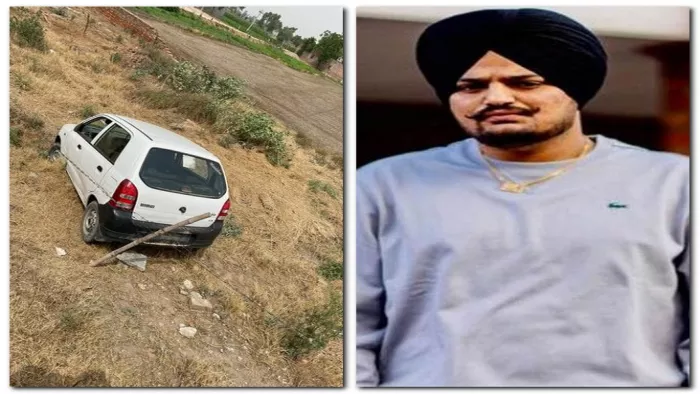 सिद्धू मूसेवाला की हत्या के बाद जिस कार से हमलावर भागे वह इस हालत में मिली। (जागरण व फाइल फोटो)