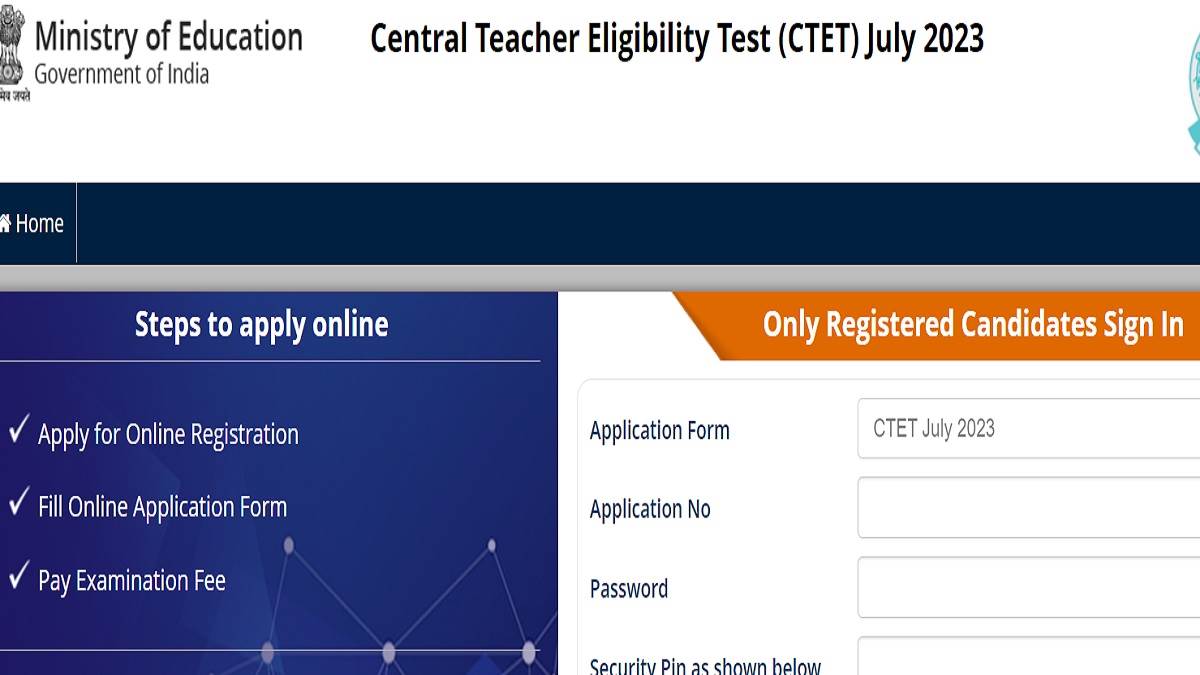 ctet 2023 correction window open for improvement in application form can be amended till june2