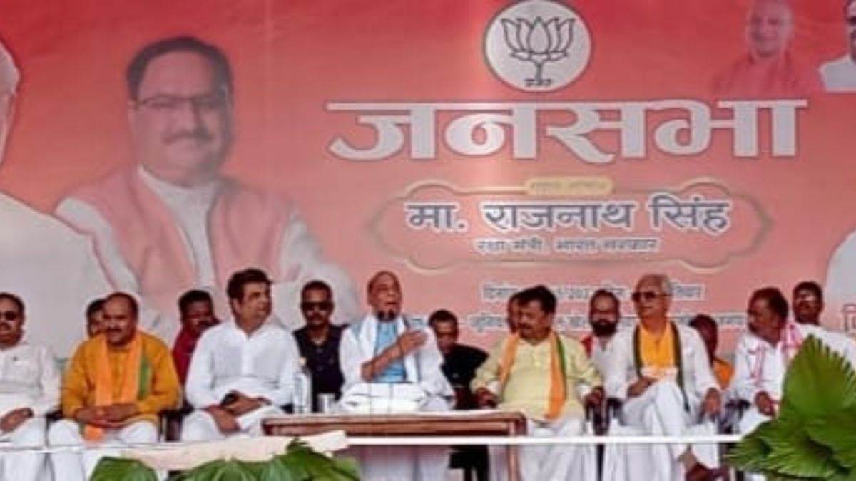 defence minister rajnath singh public meeting in kushinagar