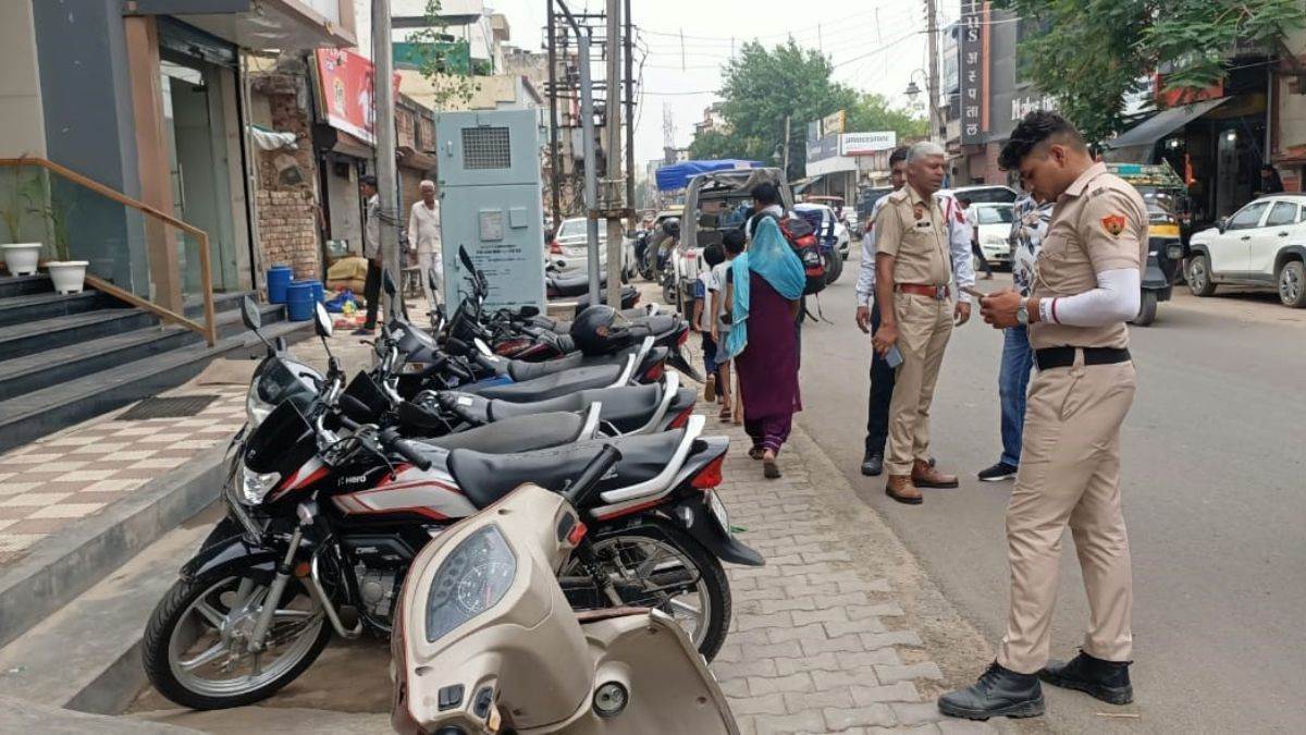 ncr rewari news traffic jam on circular road disrupts daily life