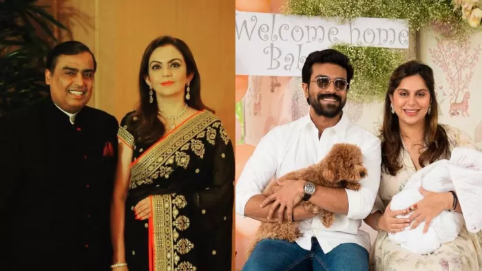 Mukesh Nita Ambani gave Ram Charan Upasana Daughter a golden cradle. photo- instagram
