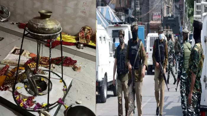 शिव मंदिर में तोड़फोड़ मामले में पुलिस ने हिरासत में लिए 12 संदिग्ध।