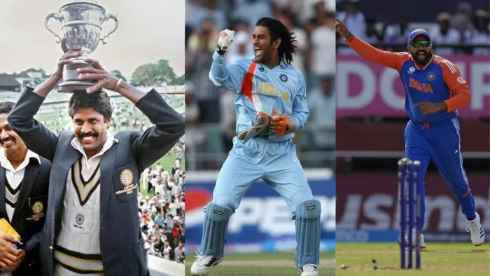 कपिल देव, एमएस धोनी और रोहित शर्मा ने भारत को वर्ल्ड कप खिताब दिलाया