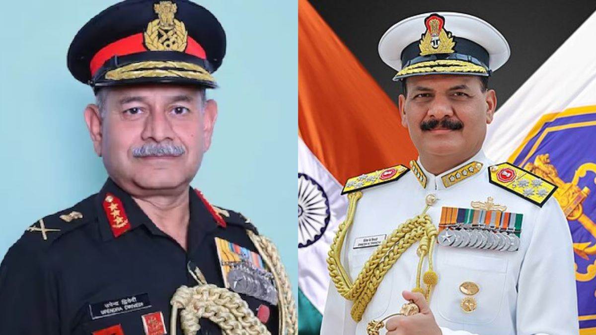 lieutenant general upendra dwivedi will be the army chief and admiral dinesh tripathi will be navy chief