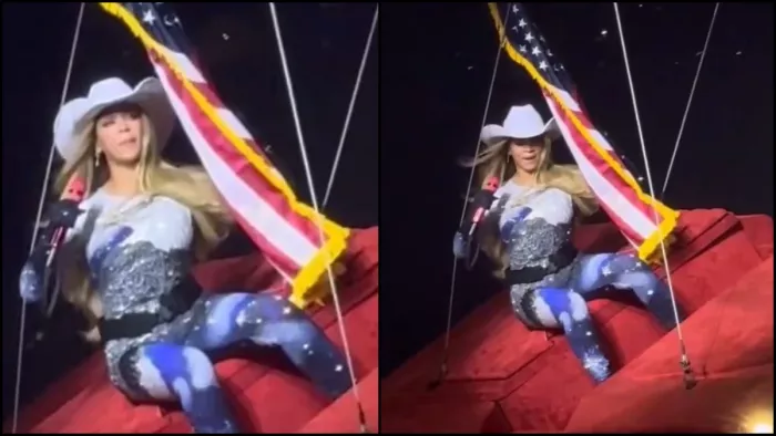 बीच कॉन्सर्ट में Beyonce की फ्लाइंग कार हुई खराब, सिंगर के चेहरे से ...