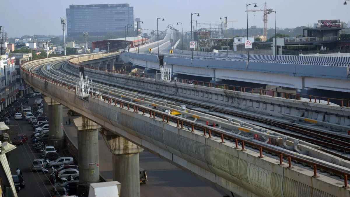 bhopal metro road dug under mp nagar metro station due to height issue shows example of bad engineering