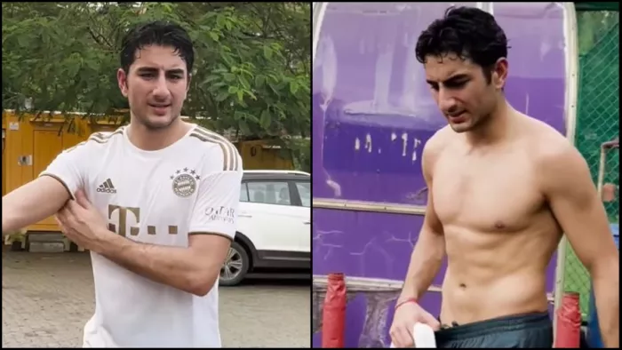 Ibrahim Ali Khan flaunted his six pack abs. Photo- Instagram
