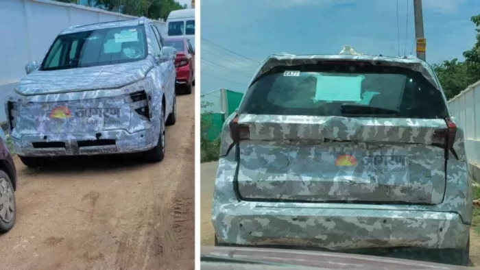 Mahindra XUV.e8 को टेस्टिंग के दौरान स्पॉट किया गया है।