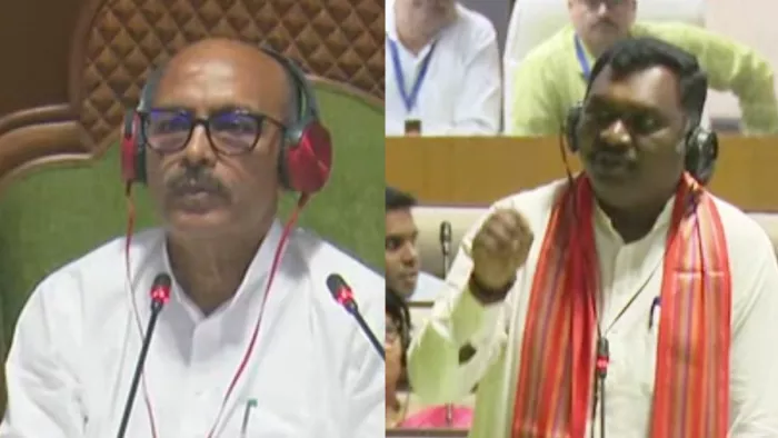 नेता प्रतिपक्ष अमर बाउरी और विधानसभा स्पीकर में कल्पना सोरेन के भाषण के दौरान तीखी बहस हुई।