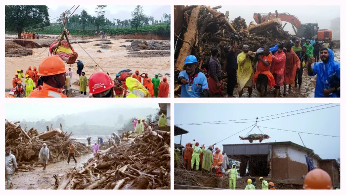 Wayanad landslide: वायनाड में भूस्खलन से भारी तबाही।