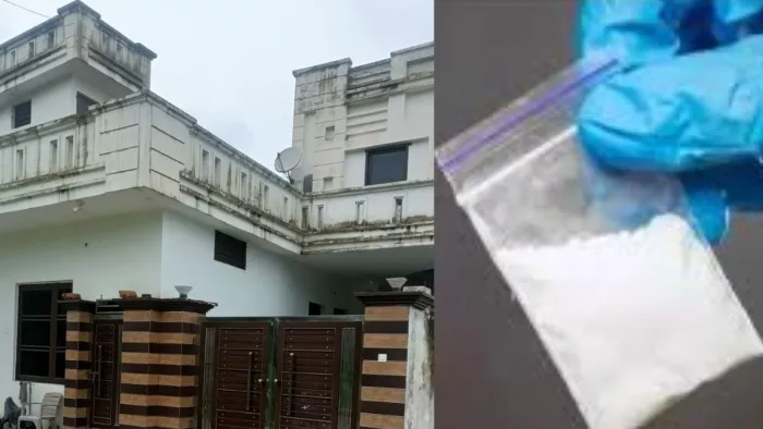 हिमाचल की नूरपुर पुलिस की ओर से पठानकोट में जब्त किया गया नशा तस्कर का मकान।