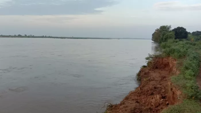 सोन के बाढ़ तेज धारा में हर साल कट जाता है रैयती भूमि