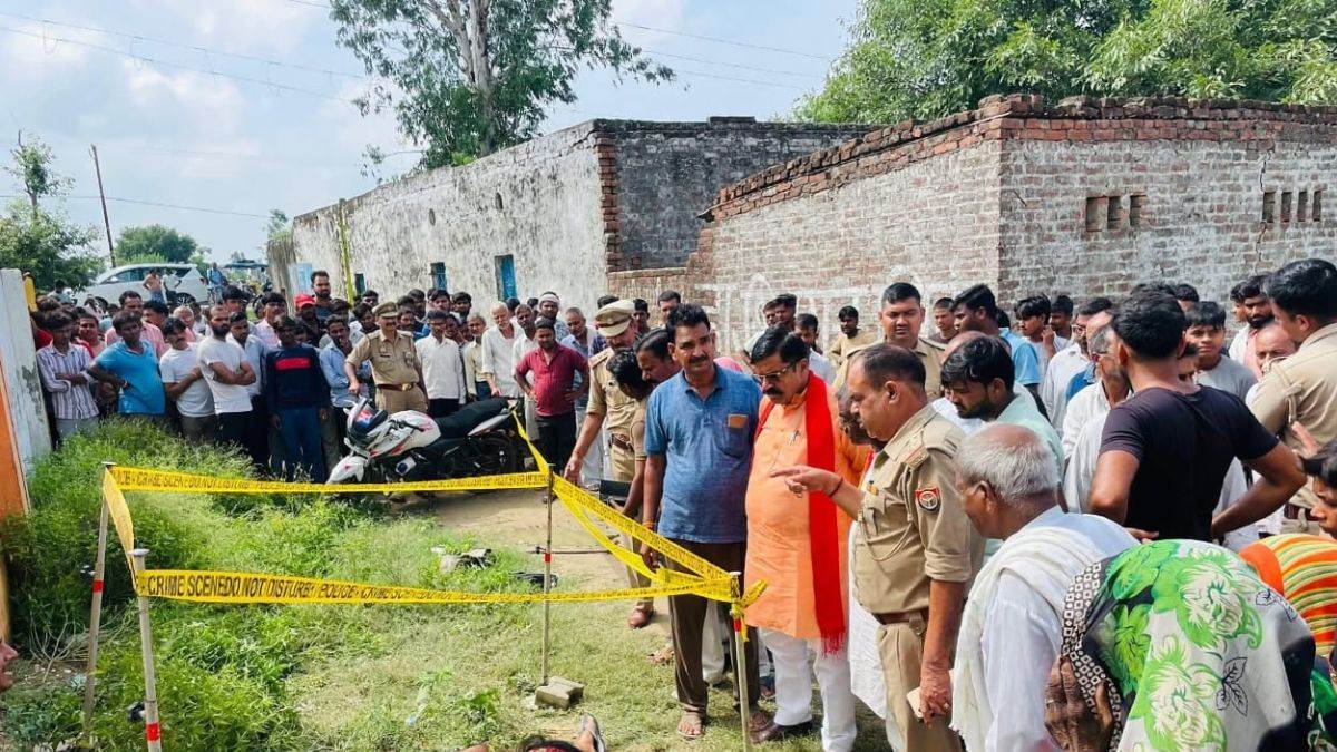 bjp leader murdered in budaun village police investigation underway