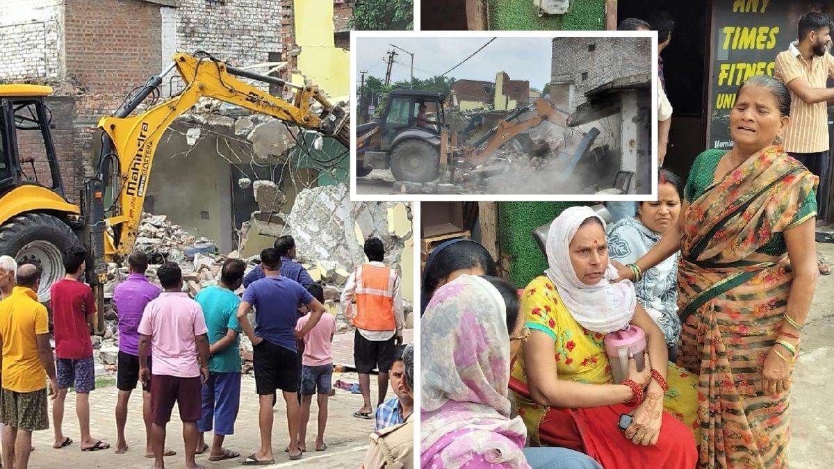 rampur labor department enforces land clearance demolishes illegal shops