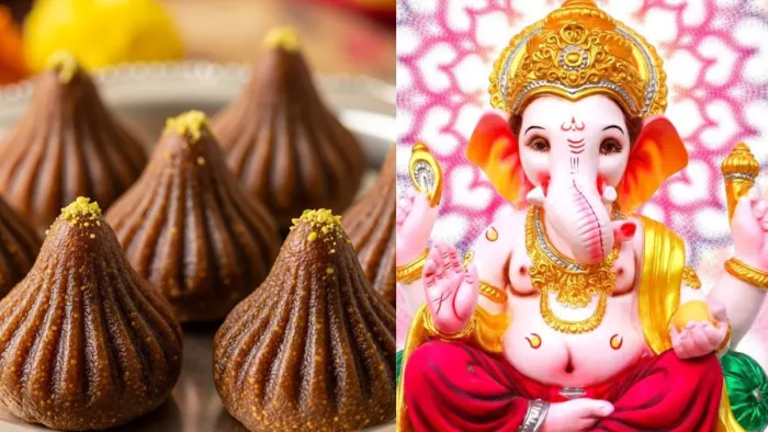 बप्पा को लगाएं अंजीर-खजूर से बने मोदक का भोग (Image Credit- Freepik/AI Generated)