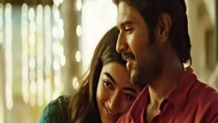 Still of Rashmika Mandanna and Vijay Devarakonda from Dear Comrade
