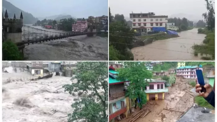 जोगेंद्रनगर में नुकसान का आकलन करने पहुंची केंद्रीय निरीक्षण टीम (फाइल फोटो)