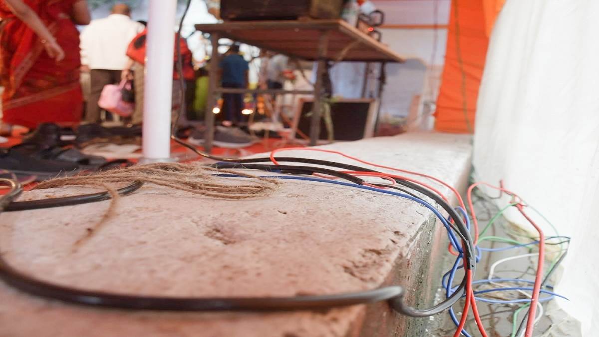 prayagraj puja pandal safety concerns after electrocution death incident