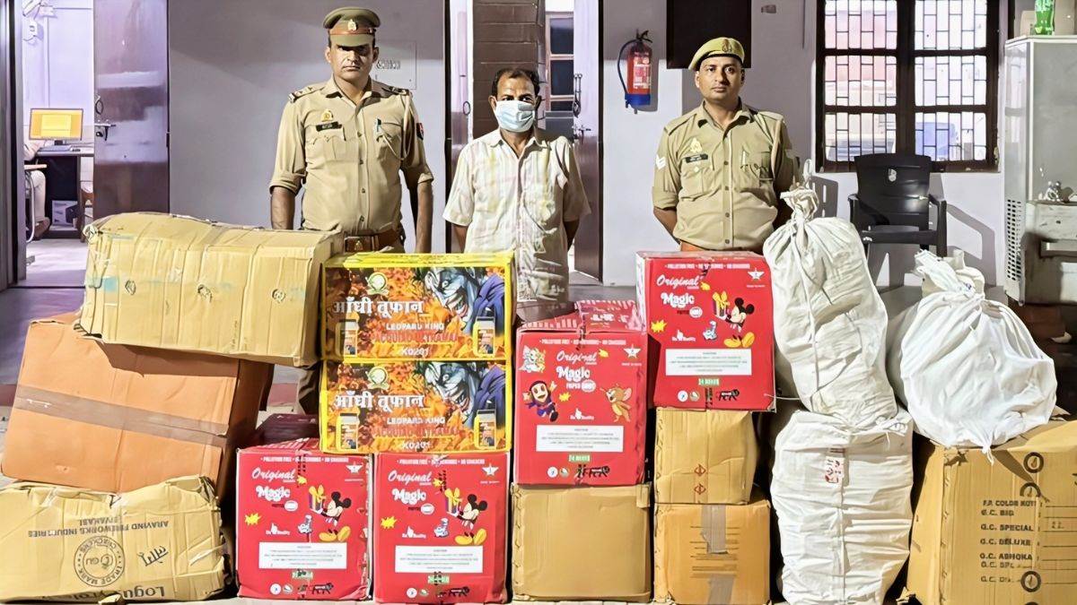 hapur city news illegal firecracker manufacturing rises before diwali2025
