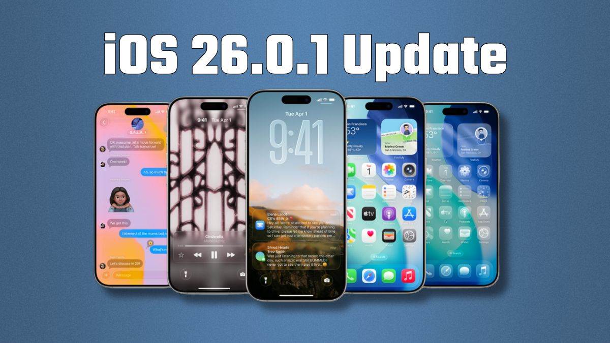 apple releases ios 26 0 1 update to fix connectivity and camera bugs