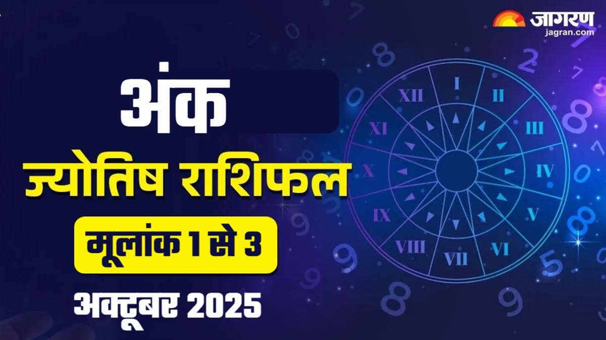 monthly numerology horoscope october 2025 for mulank 1 to 3 forecast