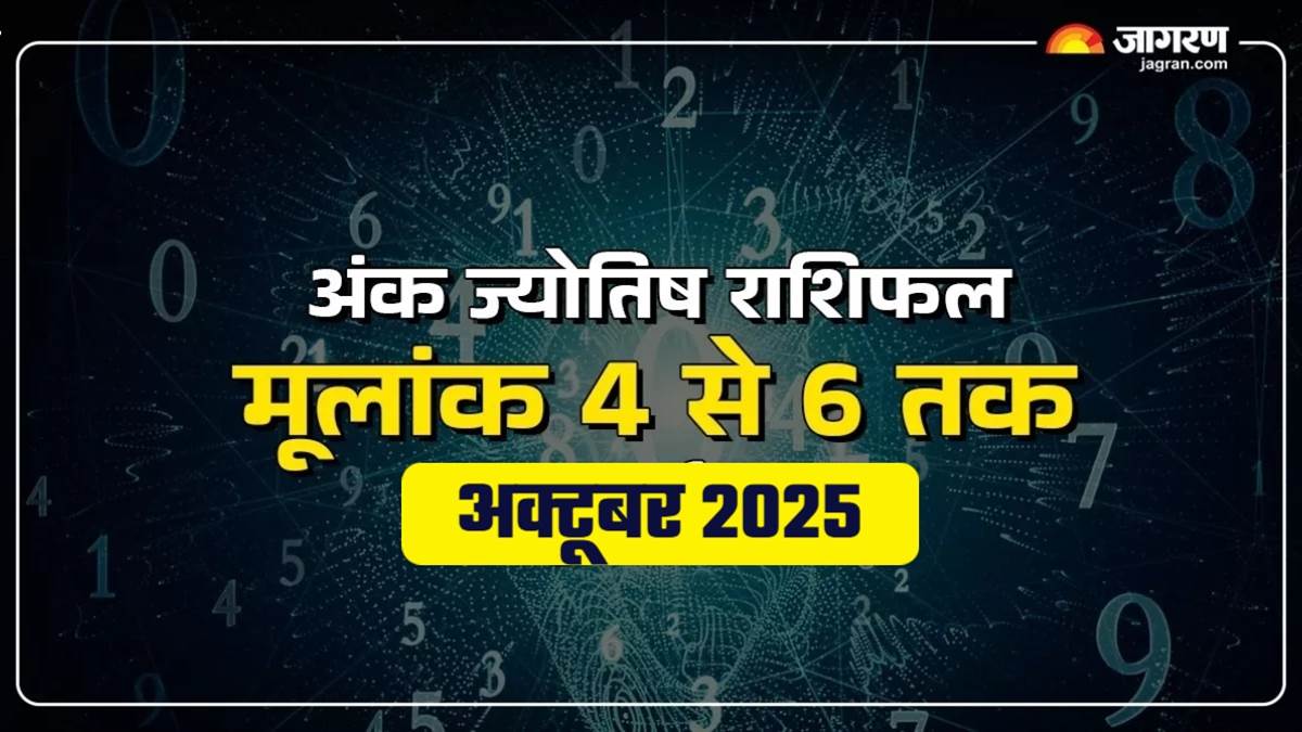 monthly numerology horoscope october 2025 for mulank 4 to 6 forecast