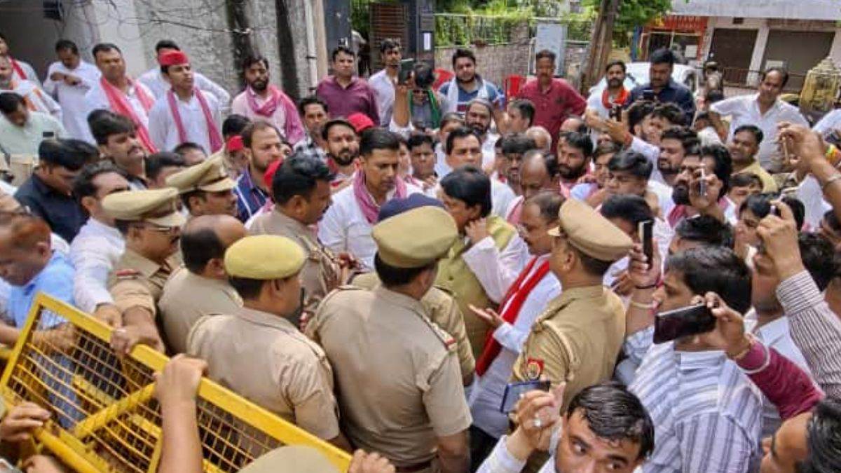 agra news samajwadi party leader mp ramjilal suman detained ahead of gijauli visit up politics