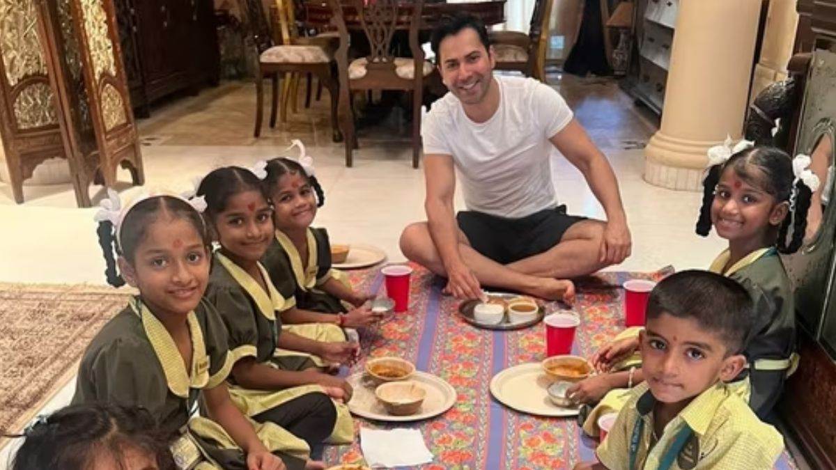 varun dhawan shares kanya bhojan pics on durga ashtami fans praises sunny sanskari