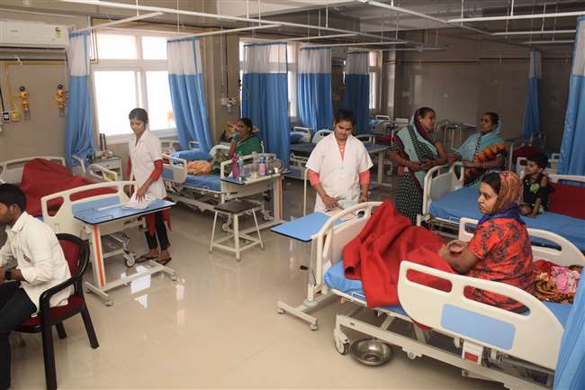 very few patients in varanasi government women hospital and pandit deendayal hospital mch wing not all facilities started