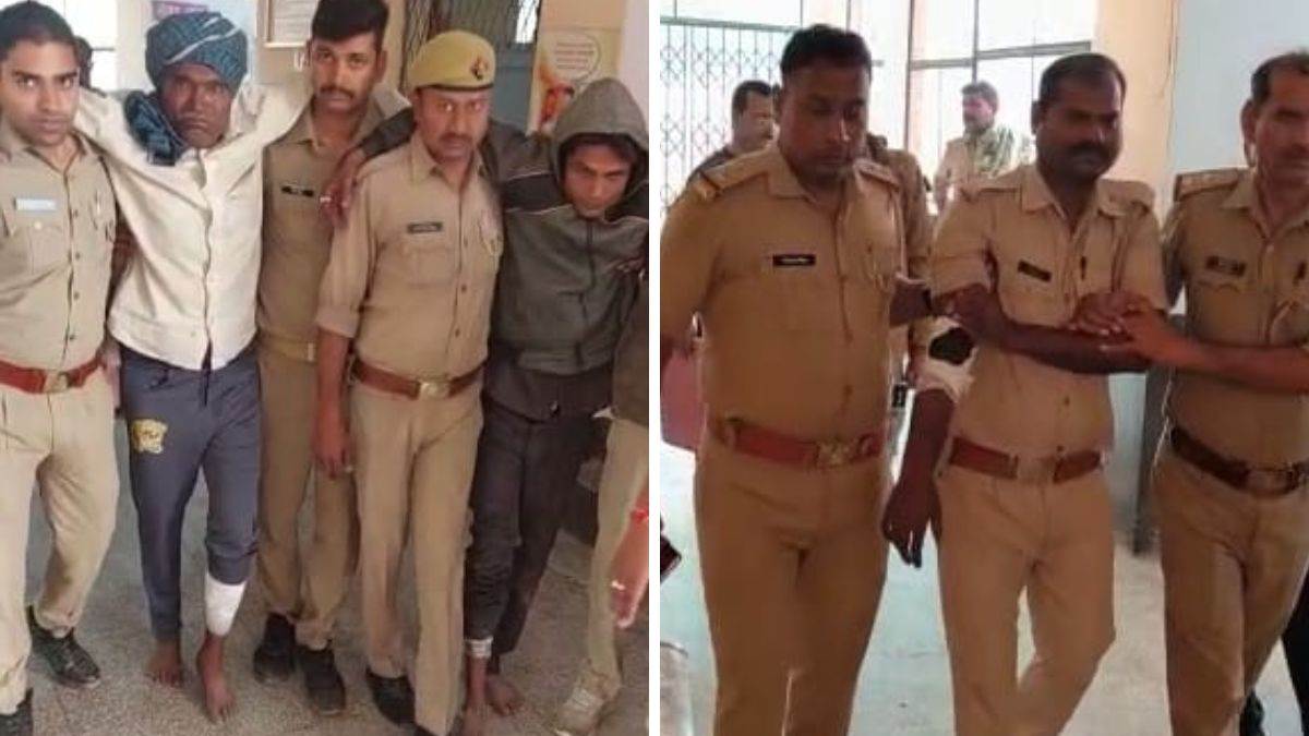 two miscreants were shot in an encounter with the police on the information of cow slaughter in badaun