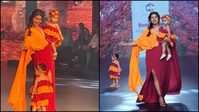 देबिना ने दोनों बेटियों के साथ किया रैम्प वॉक (फोटो क्रेडिट- इंस्टाग्राम)