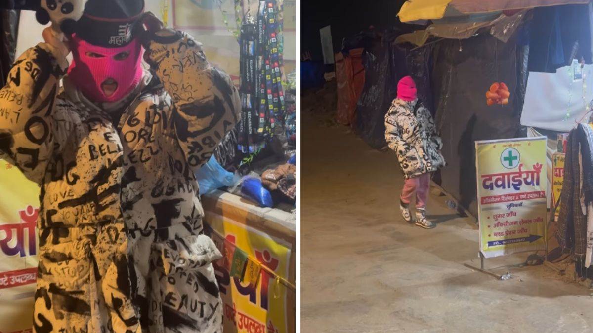 simmba actress sara ali khan hides face while shopping in kedarnath uttarakhand video and photos viral