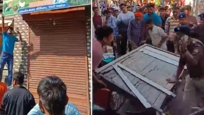 Communal Clash: कीर्तिनगर में हिंदू संगठनों का प्रदर्शन, ठेलियां पलटी, दुकानों के होर्डिंग उखाड़े, उग्र आंदोलन की चेतावनी। जागरण