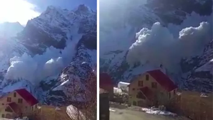 हिमाचल प्रदेश के जनजातीय जिला लाहुल स्पीति में हिमस्खलन हुआ है।