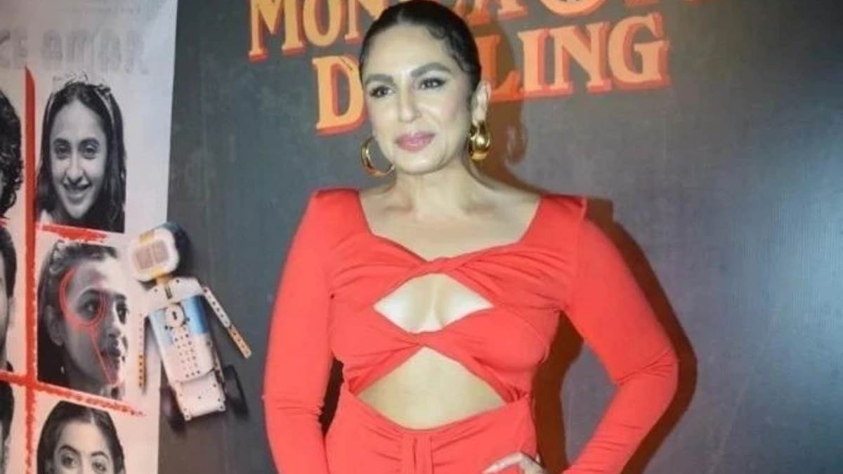 huma qureshi bold look at the success party of monica o my darling